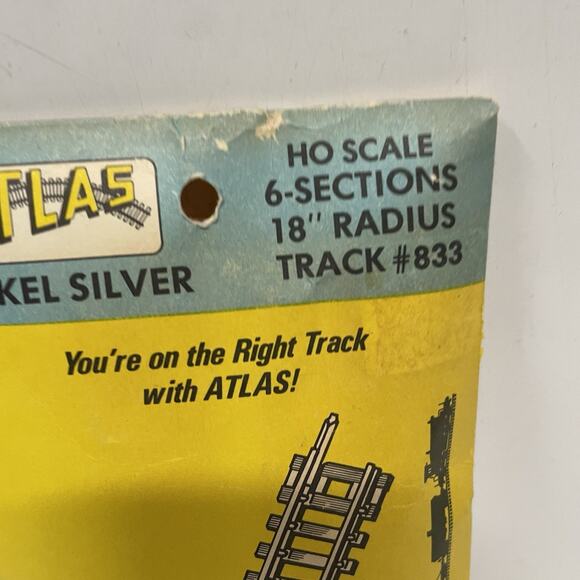 ATLAS 821 HO Scale 9 pieces 7 Curve & 2 Straight Track Sections NICKEL SILVER - Picture 3 of 4